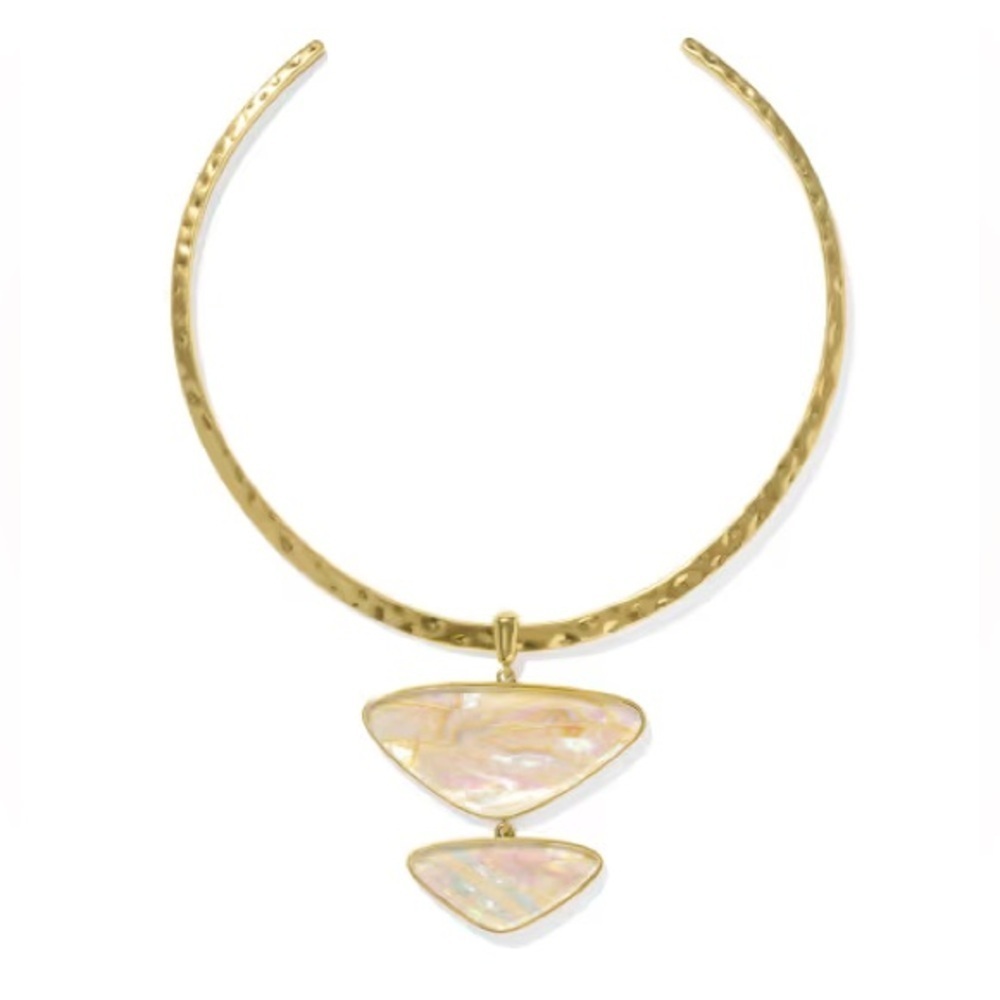 RARE KENDRA SCOTT NWOT Margot Vintage Gold Statement Necklace